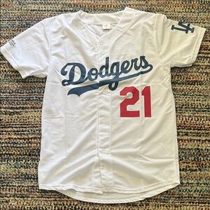 White Dodgers Baseball Jersey